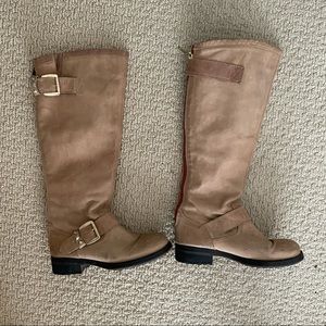 Steve Madden tan leather knee high boots